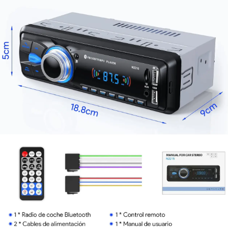 Автомобильное радио с Bluetooth Chismos N2215 1DIN G5315 фото