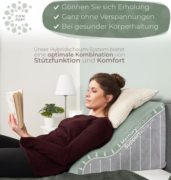 Ортопедическая подушка для чтения и отдыха с пеной Memory Foam V4518 фото