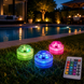 Подводные RGB LED светильники для бассейна с пультом, на батарейках, комплект 4 шт G5705 фото 9