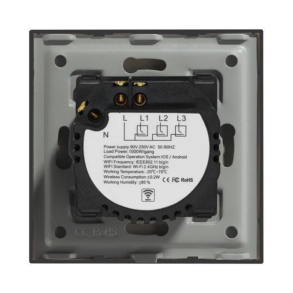 3-х канальный (с нейтралью) выключатель света Bseed Smart Wifi G2263 фото