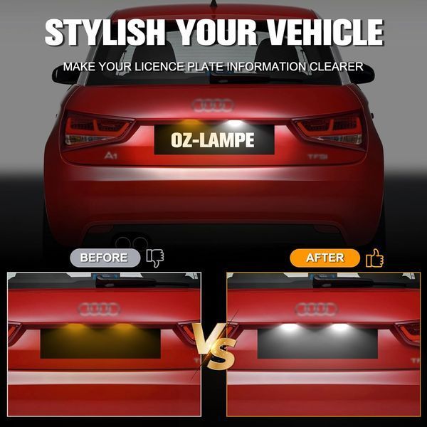 Світлодіодні ліхтарі підсвічування номерного знаку OZ-LAMPE для Audi (Комплект 2шт) V0900 фото Світлодіодні ліхтарі підсвічування номерного знаку OZ-LAMPE для Audi (Комплект 2шт) V0900 фото