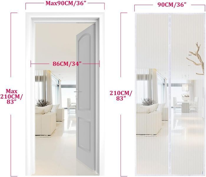 Москитная сетка Apalus на магнитах 90 x 200 см V3206 фото