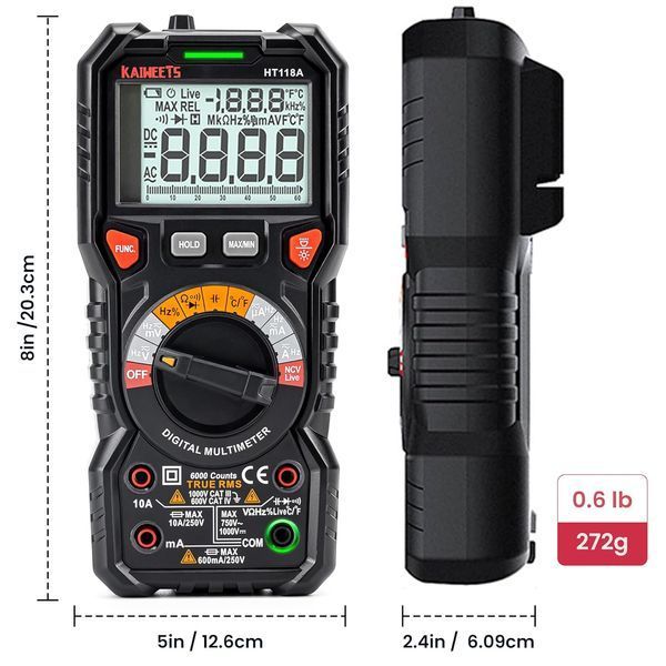Цифровий мультиметр KAIWEETS TRMS 6000 V0736 фото