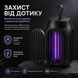 Акумуляторна UV лампа-пастка від комарів USB, 800 мАг, чорна G5757 фото 8