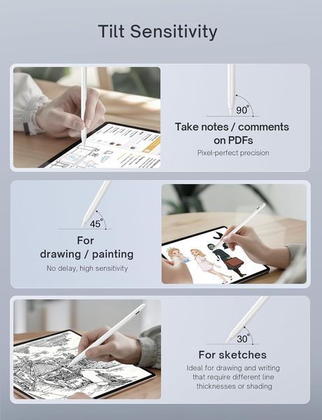 Универсальный стилус MEKO Stylus Pen для iPad с магнитной беспроводной зарядкой G2431 фото