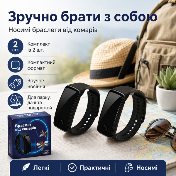 Електронний годинник-браслет для відлякування комах G5755 фото