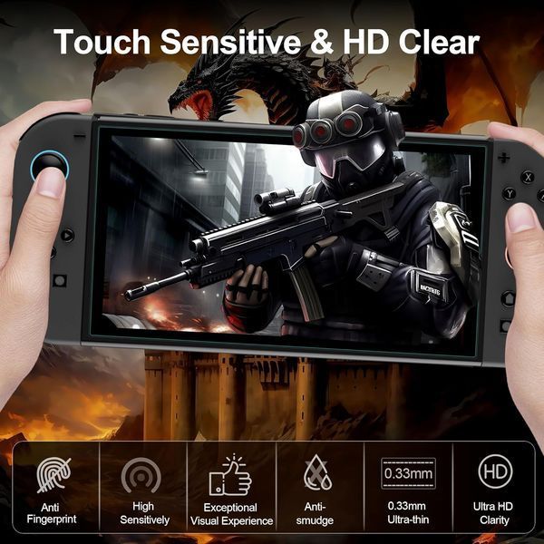 Захисна плівка для екрана QHOHQ для Nintendo Switch Gen 2 2025 V2645 фото