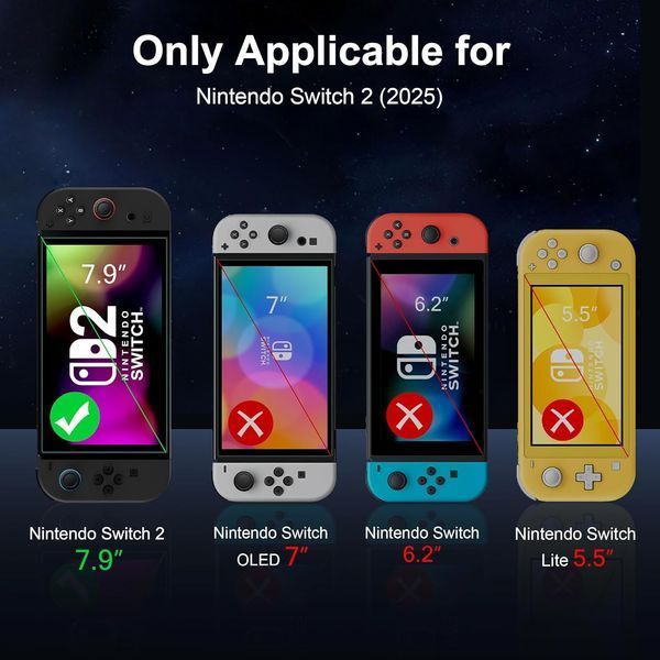 Захисна плівка для екрана QHOHQ для Nintendo Switch Gen 2 2025 V2645 фото