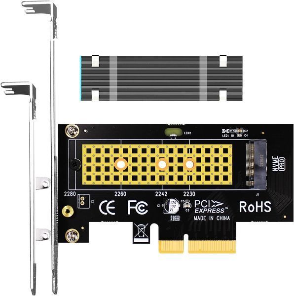Адаптер GLOTRENDS PA09-HS M.2 NVMe - PCIe 4.0 X4 з радіатором M.2 для твердотільного накопичувача M.2 NVMe G3276 фото Адаптер GLOTRENDS PA09-HS M.2 NVMe - PCIe 4.0 X4 з радіатором M.2 для твердотільного накопичувача M.2 NVMe G3276 фото