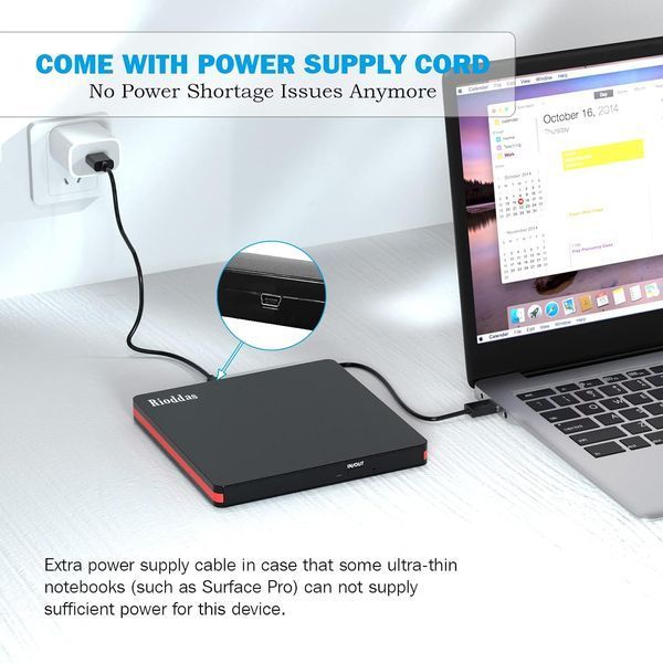 Зовнішній CD-привід Rioddas / портативний USB 3.0 CD/DVD +/-RW привід G4321 фото Зовнішній CD-привід Rioddas / портативний USB 3.0 CD/DVD +/-RW привід G4321 фото