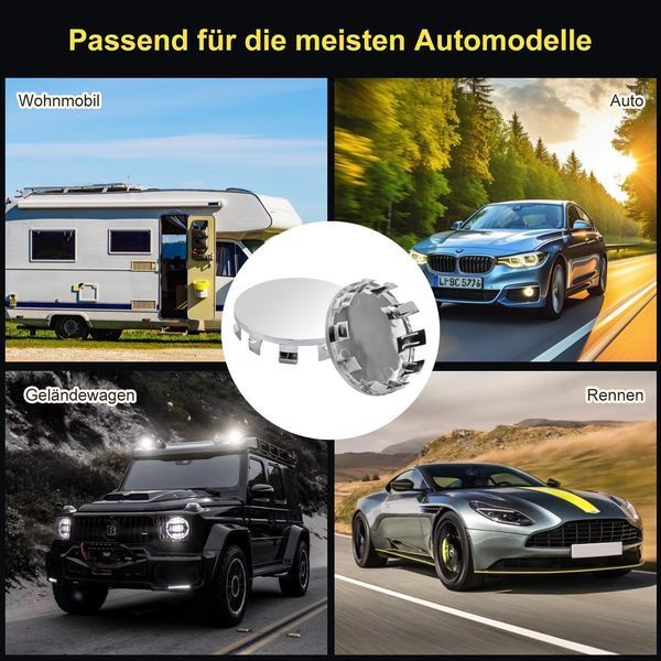 Универсальные автомобильные колпачки на колеса 56 мм V3679 фото