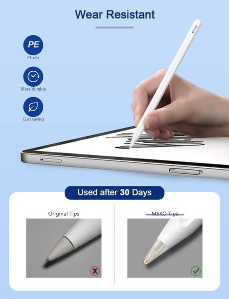 Набор из 4 полностью прозрачных сменных наконечников для Apple Pencil 1-го/2-го поколения MEKO V2535 фото Набор из 4 полностью прозрачных сменных наконечников для Apple Pencil 1-го/2-го поколения MEKO V2535 фото