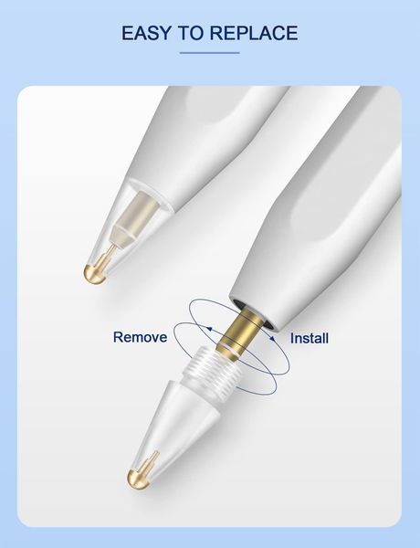Набор из 4 полностью прозрачных сменных наконечников для Apple Pencil 1-го/2-го поколения MEKO V2535 фото Набор из 4 полностью прозрачных сменных наконечников для Apple Pencil 1-го/2-го поколения MEKO V2535 фото