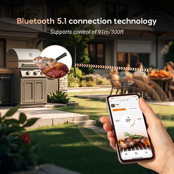 Бездротовий термометр для барбекю з Bluetooth G5029 фото Бездротовий термометр для барбекю з Bluetooth G5029 фото