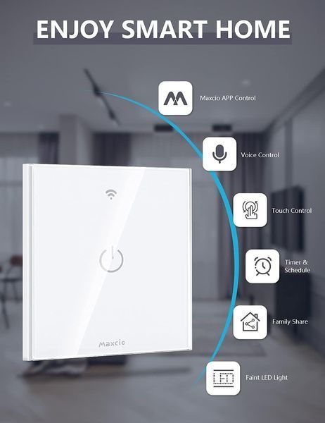 Вимикач настінний Maxcio Light WiFi V1483 фото