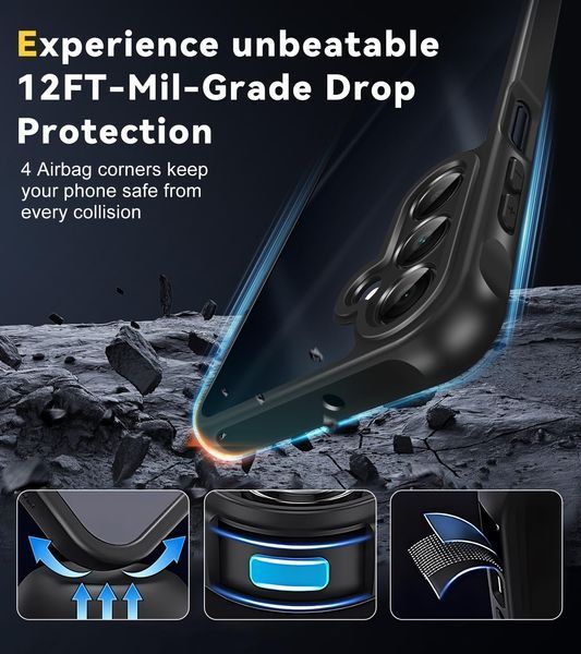 Чехол ivoler 3 в 1 для Samsung A16 5G с 2-мя закаленными стеклами G4068 фото