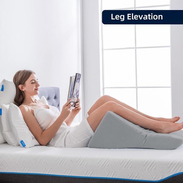 Эргономичная подушка-клин NOFFA для спины с пеной Memory Foam V4520 фото