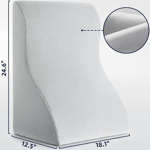 Эргономичная подушка-клин NOFFA для спины с пеной Memory Foam V4520 фото