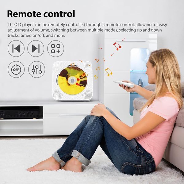 Портативный CD-плеер KC-718 с Bluetooth и аккумулятором 2600 мАч G4924 фото Портативный CD-плеер KC-718 с Bluetooth и аккумулятором 2600 мАч G4924 фото