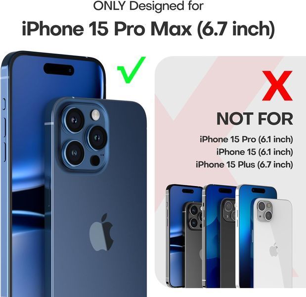 Ударостійкий прозорий чохол для iPhone 15 Pro Max V1625 фото