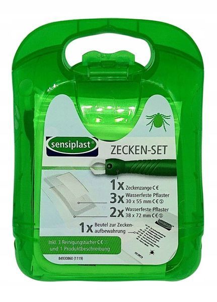 Набір для видалення кліщів з пінцетом та пластирами Sensiplast V4412 фото