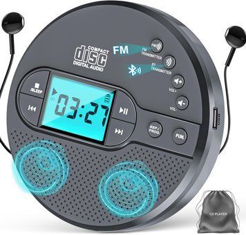 Портативный CD-проигрыватель с Bluetooth и FM-передатчиком Discman 2000 мАч G4385 фото