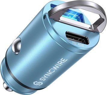 Автомобільний зарядний пристрій Syncwire 90 Вт USB C PD 45 Вт та QC 45 Вт V3537 фото