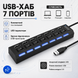 Портативний USB-хаб з LED-індикаторами для ноутбуків G5746 фото 5