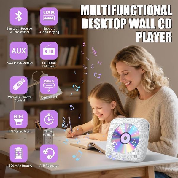 Портативный CD-проигрыватель Gueray с Bluetooth G4536-1 фото