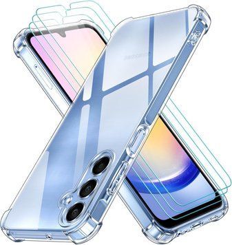 Прозорий чохол для Samsung Galaxy A25 5G + 3 захисних скла G3559 фото