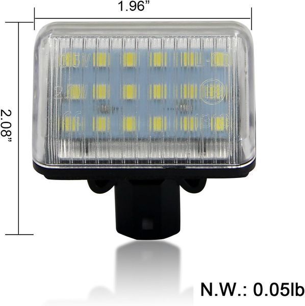 Светодиодные лампы подсветки номерного знака WinPower 6000K 18SMD белого цвета (Комплект 2шт) V2260 фото Светодиодные лампы подсветки номерного знака WinPower 6000K 18SMD белого цвета (Комплект 2шт) V2260 фото