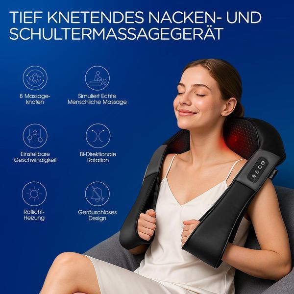 Масажер для шиї та плечей VOYOR-HEALTH з підігрівом O637 фото