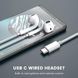 Проводные наушники с микрофоном для смартфонов с интерфейсом USB C (Комплект 2 шт) G3692 фото 5