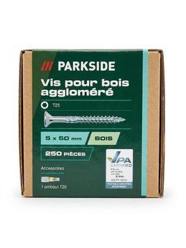 Шурупи по дереву Parkside 5,0 x 50 мм (250 шт) з фрезерувальними ребрами та бітою T25 G5538 фото
