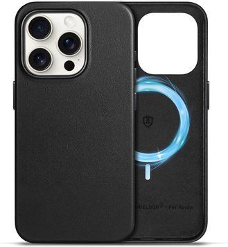 Шкіряний захисний чохол для iPhone 15 Pro 6.1" з Magsafe G4112 фото
