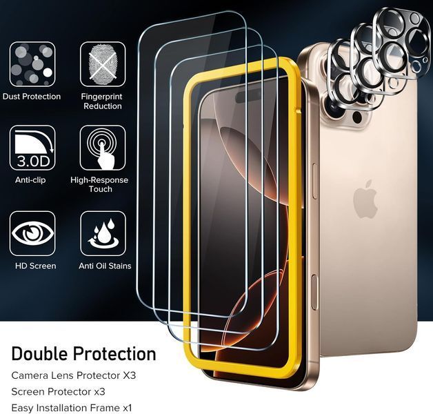 Комплект из 6 защитных пленок iPhone 16 Pro G3573 фото