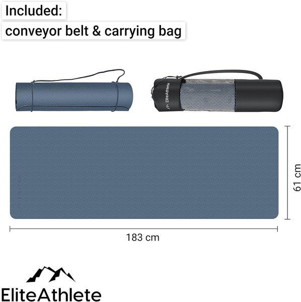 Нековзний килимок EliteAthlete для фітнесу та гімнастики (183 x 61 x 0,5 см) V3853 фото