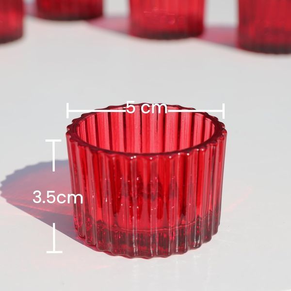 Красные подсвечники для чайных свечей Vohocandle 12шт. V2310 фото Красные подсвечники для чайных свечей Vohocandle 12шт. V2310 фото