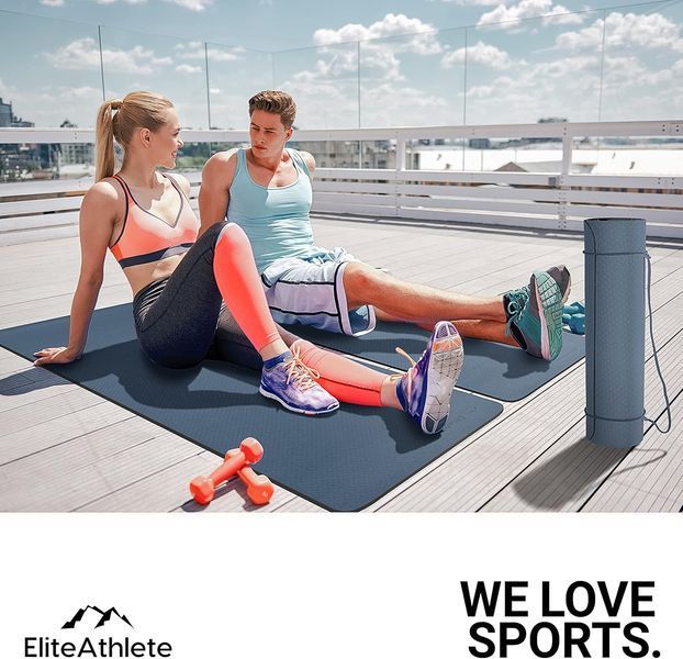Нековзний килимок EliteAthlete для фітнесу та гімнастики (183 x 61 x 0,5 см) V3853 фото