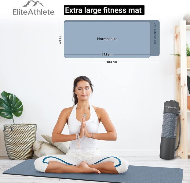 Нековзний килимок EliteAthlete для фітнесу та гімнастики (183 x 61 x 0,5 см) V3853 фото