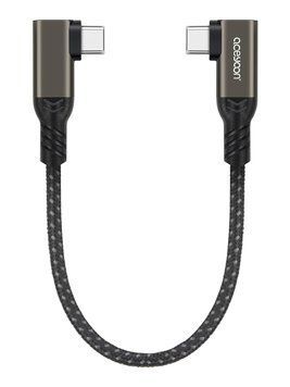Кабель aceyoon USB-C - USB-C (20 см, 240 Вт) з Г-подібними роз'ємами V1360 фото