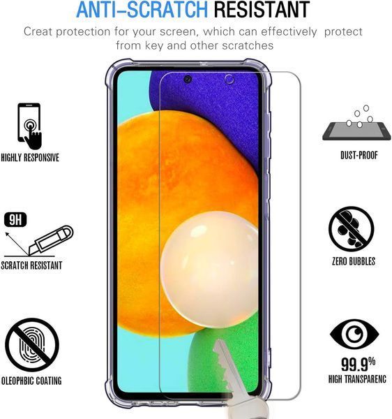 Чехол ivoler для Samsung Galaxy A52 5G/Galaxy A52 4G + 3 шт. закаленного стекла V1421 фото