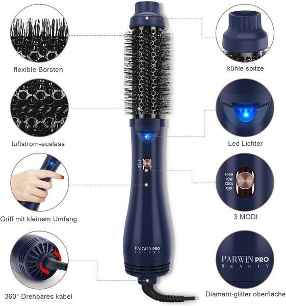 Фен-щітка Parwin Pro Beauty One Step 4 в 1 G4307 фото Фен-щітка Parwin Pro Beauty One Step 4 в 1 G4307 фото