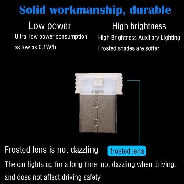 Светодиодная подсветка салона USB (Комплект 10шт) V0712 фото